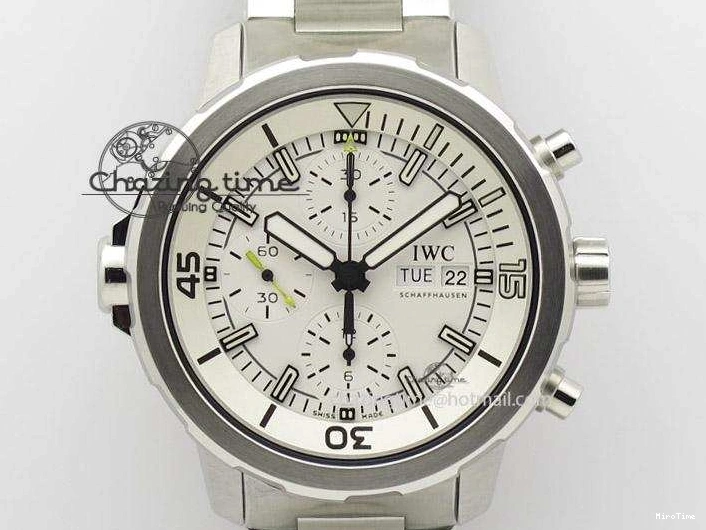 MIROTIME 0806 Versatile Aquatimer Chrono IW376803 V6F 1:1 Best Edition White Dial On SS Bracelet A 7359